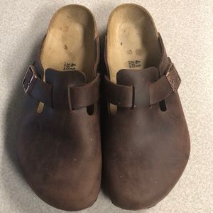 Birkenstock clog sz 41 Boston oiled leather Habana like new without tags